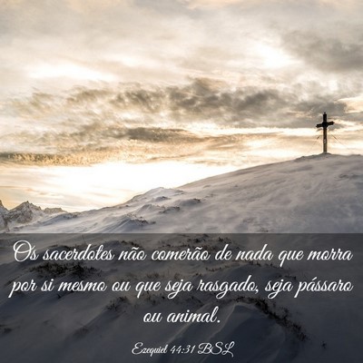Picture 03 - Ezequiel 44:31 BSL - Os sacerdotes não comerão de nada que morra por - Bible Verse Picture