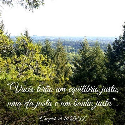 Picture 03 - Ezequiel 45:10 BSL - “Vocês terão um equilíbrio justo, uma efa - Bible Verse Picture