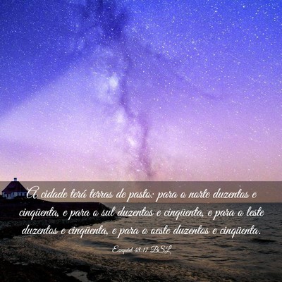 Picture 03 - Ezequiel 48:17 BSL - A cidade terá terras de pasto: para o norte - Bible Verse Picture