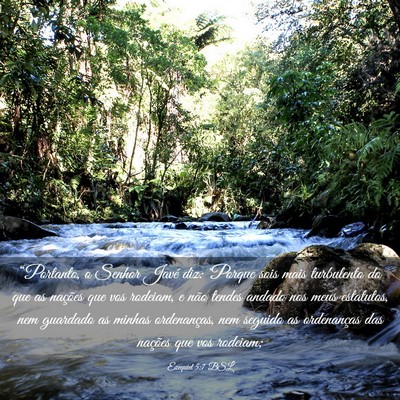Picture 03 - Ezequiel 5:7 BSL - “Portanto, o Senhor Javé diz: 'Porque sois - Bible Verse Picture