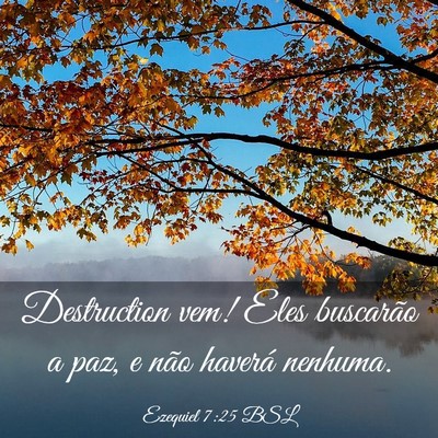 Picture 03 - Ezequiel 7:25 BSL - Destruction vem! Eles buscarão a paz, e não - Bible Verse Picture