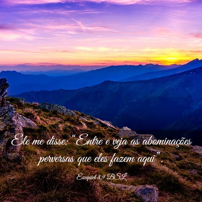 Picture 03 - Ezequiel 8:9 BSL - Ele me disse: “Entre e veja as abominações - Bible Verse Picture