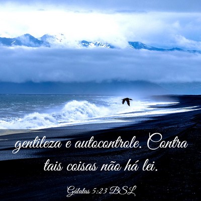Picture 03 - Gálatas 5:23 BSL - gentileza e autocontrole. Contra tais coisas não - Bible Verse Picture