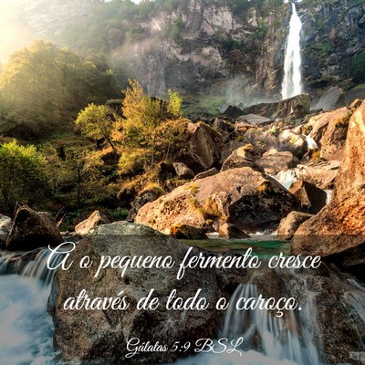 Picture 03 - Gálatas 5:9 BSL - A o pequeno fermento cresce através de todo o - Bible Verse Picture