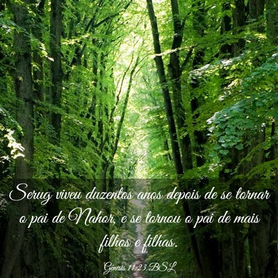 Picture 03 - Gênesis 11:23 BSL - Serug viveu duzentos anos depois de se tornar o - Bible Verse Picture