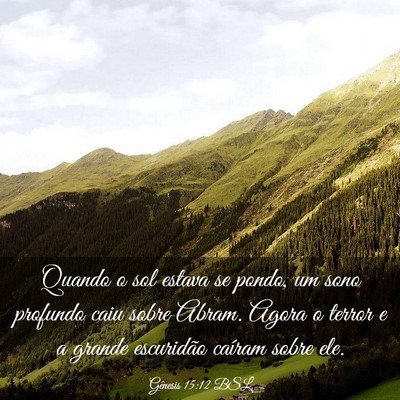 Picture 03 - Gênesis 15:12 BSL - Quando o sol estava se pondo, um sono profundo - Bible Verse Picture