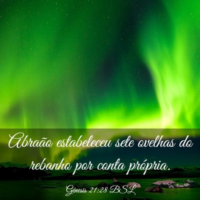 Picture 03 - Gênesis 21:28 BSL - Abraão estabeleceu sete ovelhas do rebanho por - Bible Verse Picture