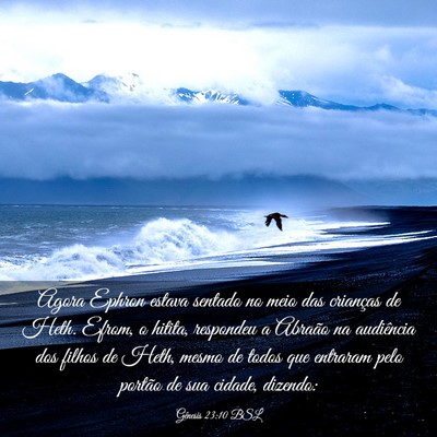 Picture 03 - Gênesis 23:10 BSL - Agora Ephron estava sentado no meio das crianças - Bible Verse Picture