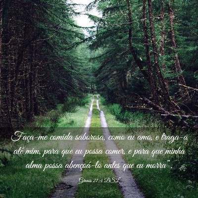 Picture 03 - Gênesis 27:4 BSL - Faça-me comida saborosa, como eu amo, e traga-a - Bible Verse Picture