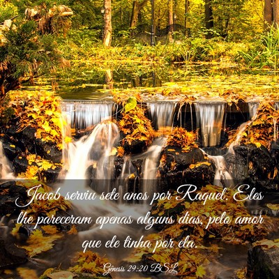 Picture 03 - Gênesis 29:20 BSL - Jacob serviu sete anos por Raquel. Eles lhe - Bible Verse Picture