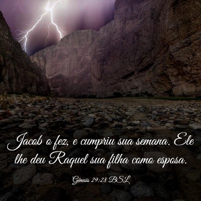 Picture 03 - Gênesis 29:28 BSL - Jacob o fez, e cumpriu sua semana. Ele lhe deu - Bible Verse Picture
