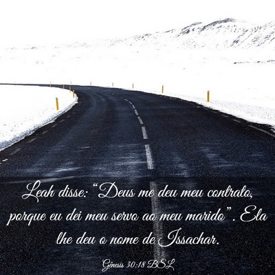 Picture 03 - Gênesis 30:18 BSL - Leah disse: “Deus me deu meu contrato, porque - Bible Verse Picture