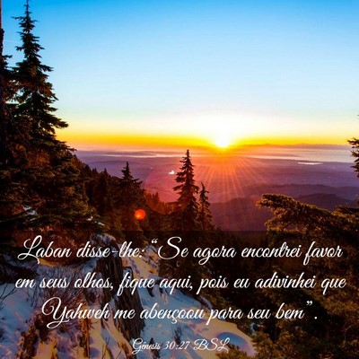 Picture 03 - Gênesis 30:27 BSL - Laban disse-lhe: “Se agora encontrei favor em - Bible Verse Picture