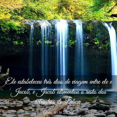Picture 03 - Gênesis 30:36 BSL - Ele estabeleceu três dias de viagem entre ele e - Bible Verse Picture