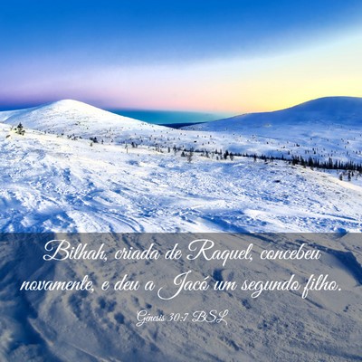 Picture 03 - Gênesis 30:7 BSL - Bilhah, criada de Raquel, concebeu novamente, e - Bible Verse Picture