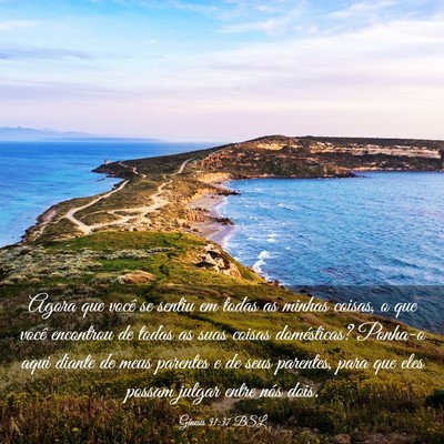 Picture 03 - Gênesis 31:37 BSL - Agora que você se sentiu em todas as minhas - Bible Verse Picture