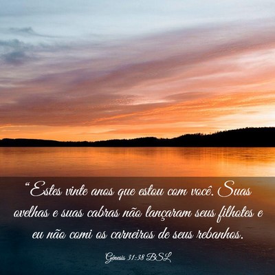 Picture 03 - Gênesis 31:38 BSL - “Estes vinte anos que estou com você. Suas - Bible Verse Picture