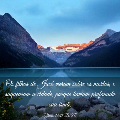 Picture 03 - Gênesis 34:27 BSL - Os filhos de Jacó vieram sobre os mortos, e - Bible Verse Picture