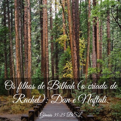 Picture 03 - Gênesis 35:25 BSL - Os filhos de Bilhah (o criado de Rachel): Dan e - Bible Verse Picture