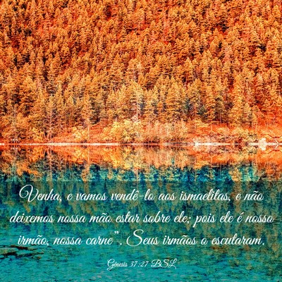 Picture 03 - Gênesis 37:27 BSL - Venha, e vamos vendê-lo aos ismaelitas, e não - Bible Verse Picture