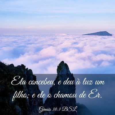 Picture 03 - Gênesis 38:3 BSL - Ela concebeu, e deu à luz um filho; e ele o - Bible Verse Picture