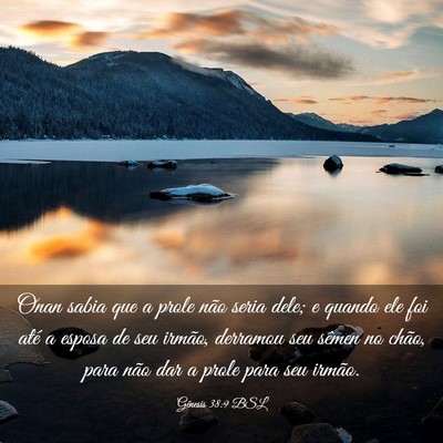 Picture 03 - Gênesis 38:9 BSL - Onan sabia que a prole não seria dele; e quando - Bible Verse Picture