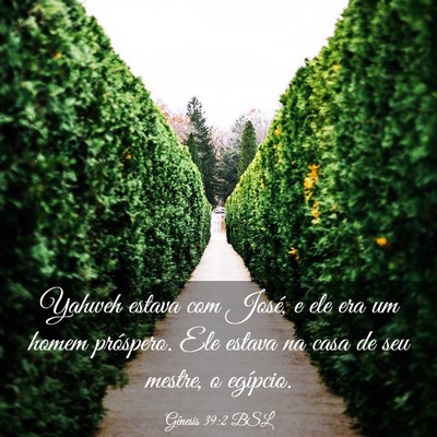 Picture 03 - Gênesis 39:2 BSL - Yahweh estava com José, e ele era um homem - Bible Verse Picture
