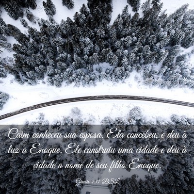 Picture 03 - Gênesis 4:17 BSL - Caim conheceu sua esposa. Ela concebeu, e deu à - Bible Verse Picture