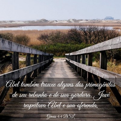 Picture 03 - Gênesis 4:4 BSL - Abel também trouxe alguns dos primogênitos de - Bible Verse Picture