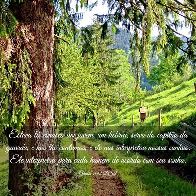 Picture 03 - Gênesis 41:12 BSL - Estava lá conosco um jovem, um hebreu, servo do - Bible Verse Picture