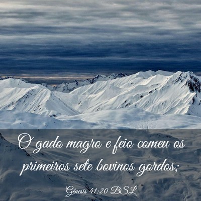 Picture 03 - Gênesis 41:20 BSL - O gado magro e feio comeu os primeiros sete - Bible Verse Picture