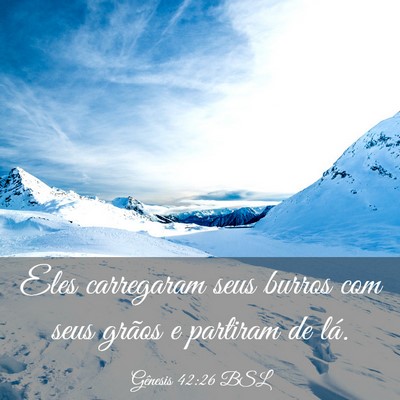 Picture 03 - Gênesis 42:26 BSL - Eles carregaram seus burros com seus grãos e - Bible Verse Picture