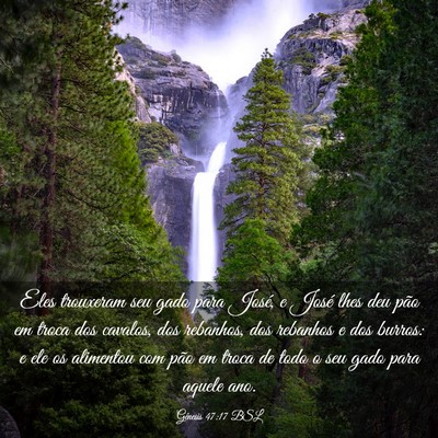 Picture 03 - Gênesis 47:17 BSL - Eles trouxeram seu gado para José, e José lhes - Bible Verse Picture
