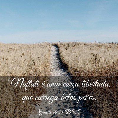 Picture 03 - Gênesis 49:21 BSL - “Naftali é uma corça libertada, que carrega - Bible Verse Picture