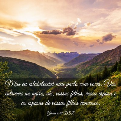 Picture 03 - Gênesis 6:18 BSL - Mas eu estabelecerei meu pacto com vocês. Vós - Bible Verse Picture