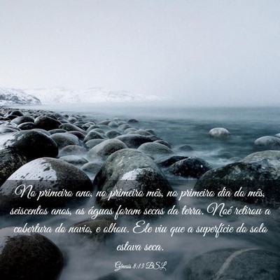 Picture 03 - Gênesis 8:13 BSL - No primeiro ano, no primeiro mês, no primeiro - Bible Verse Picture