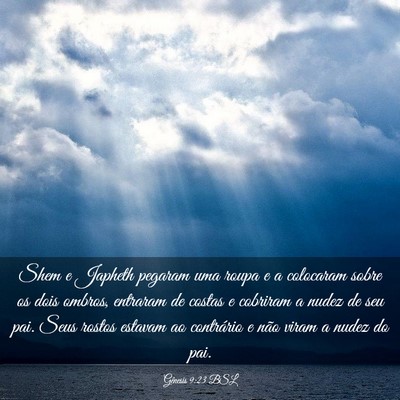 Picture 03 - Gênesis 9:23 BSL - Shem e Japheth pegaram uma roupa e a colocaram - Bible Verse Picture