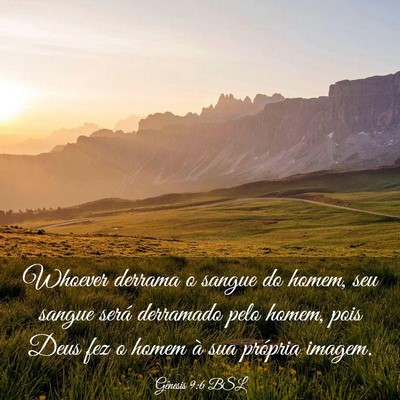 Picture 03 - Gênesis 9:6 BSL - Whoever derrama o sangue do homem, seu sangue - Bible Verse Picture