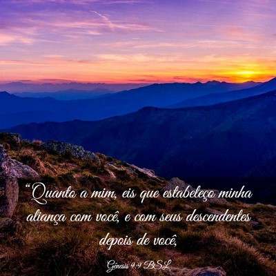 Picture 03 - Gênesis 9:9 BSL - “Quanto a mim, eis que estabeleço minha - Bible Verse Picture