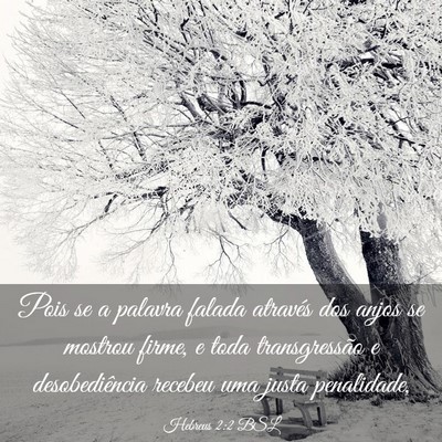 Picture 03 - Hebreus 2:2 BSL - Pois se a palavra falada através dos anjos se - Bible Verse Picture