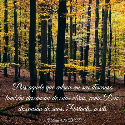 Picture 03 - Hebreus 4:10 BSL - Pois aquele que entrou em seu descanso também - Bible Verse Picture