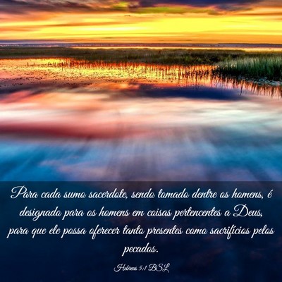 Picture 03 - Hebreus 5:1 BSL - Para cada sumo sacerdote, sendo tomado dentre os - Bible Verse Picture