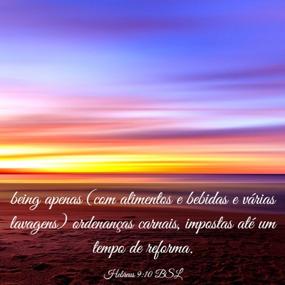 Picture 03 - Hebreus 9:10 BSL - being apenas (com alimentos e bebidas e várias - Bible Verse Picture