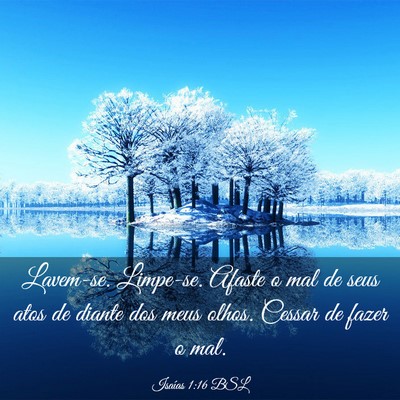 Picture 03 - Isaías 1:16 BSL - Lavem-se. Limpe-se. Afaste o mal de seus atos de - Bible Verse Picture
