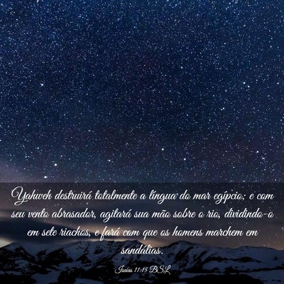 Picture 03 - Isaías 11:15 BSL - Yahweh destruirá totalmente a língua do mar - Bible Verse Picture