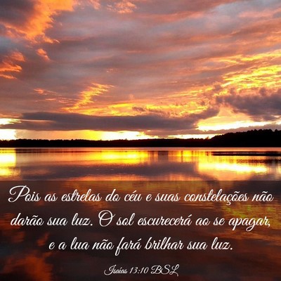 Picture 03 - Isaías 13:10 BSL - Pois as estrelas do céu e suas constelações - Bible Verse Picture