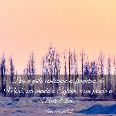 Picture 03 - Isaías 15:8 BSL - Pois o grito contornou as fronteiras de Moab, seu - Bible Verse Picture
