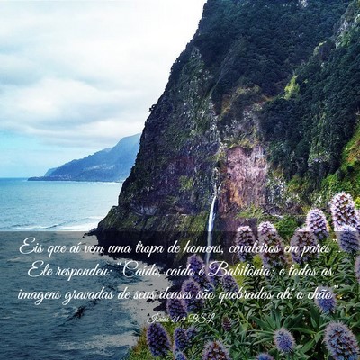 Picture 03 - Isaías 21:9 BSL - Eis que aí vem uma tropa de homens, cavaleiros - Bible Verse Picture