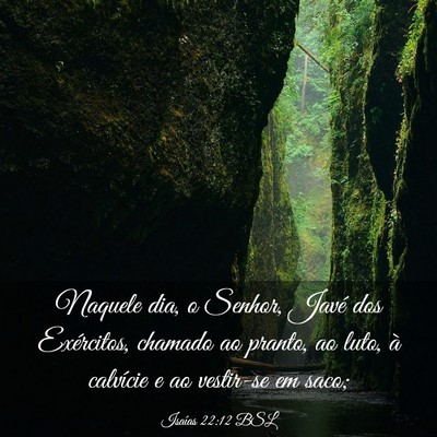 Picture 03 - Isaías 22:12 BSL - Naquele dia, o Senhor, Javé dos Exércitos, - Bible Verse Picture