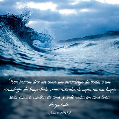 Picture 03 - Isaías 32:2 BSL - Um homem deve ser como um esconderijo do vento, e - Bible Verse Picture